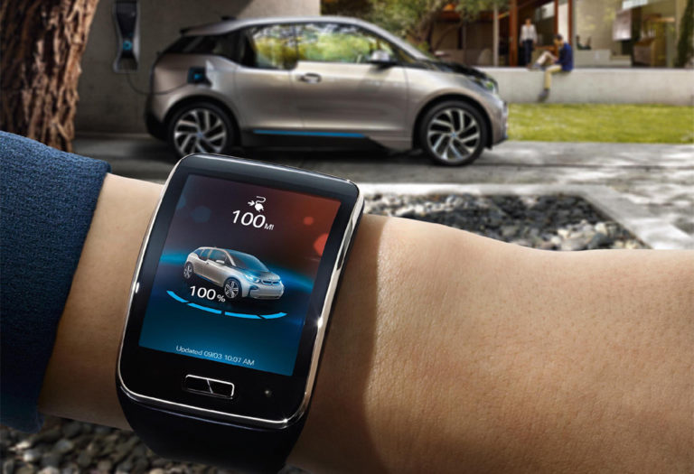 Samsung Gear S mit BMW i Remote App